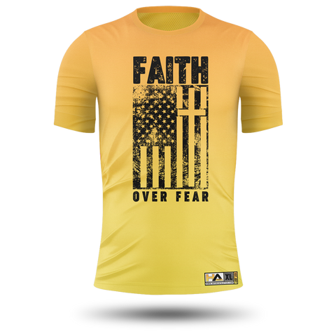 Faith Over Fear Yellow Short Sleeve