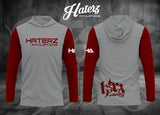 Long Sleeve Performance Hoodie - Cardinal & Gray