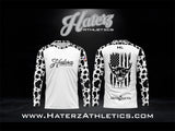 CowPrint White L/S shirt