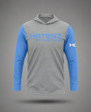 Long Sleeve Performance Hoodie - Gray and Light Blue