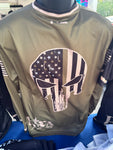 Punisher Army Green Long Sleeve