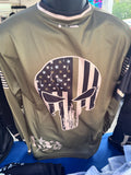 Punisher Army Green Long Sleeve