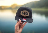 Richardson 168 Snap Blk/Camo Patch