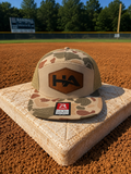 Sand Camo Snapback with Patch
