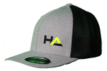 Haterz HA SnapBack Logo Hat (Grey, Neon Yellow)