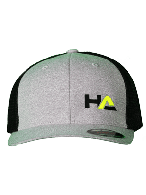 Haterz HA SnapBack Logo Hat (Grey, Neon Yellow)